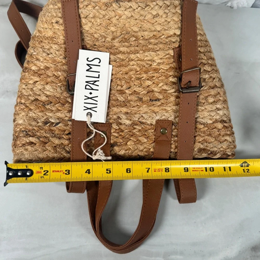 XIX Palms The Shorebreak Jute Insulated Picnic Backpack Mini Cooler Bag Beach